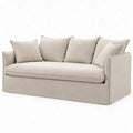 Beige 2-zitsbank van polyester, 170 x 90 x 85 cm